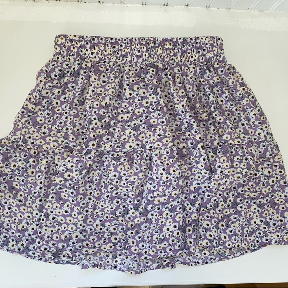 floral flowy skirt
